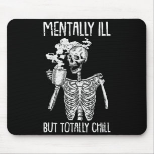 Geisteskrank Aber Total Chill Halloween-Kostüm S Mousepad