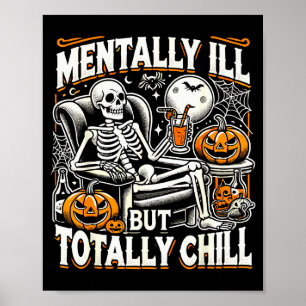 Geisteskrank Aber Total Chill Halloween-Kostüm S Poster