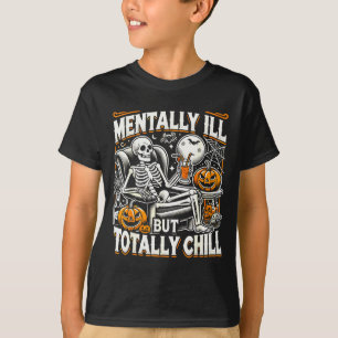 Geisteskrank Aber Total Chill Halloween-Kostüm S T-Shirt