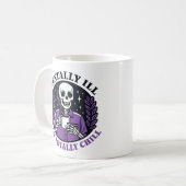 "Geisteskrank Aber Total Chill" Skelett-Tasse Kaffeetasse (Vorderseite Links)