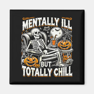Geisteskrank aber total entspannt Halloween-Kostüm Magnet