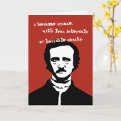 Geisteskranke Zitat-Silhouette Edgar Allan Poe Karte (Gelbe Blume)