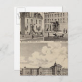 Geisteskrankenhaus, Gebäude der öffentlichen Schul Postkarte (Vorne/Hinten)