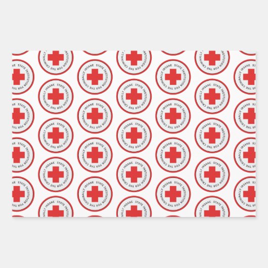 Geisteskrankenhaus Geschenkpapier Set (Vorderseite 2)