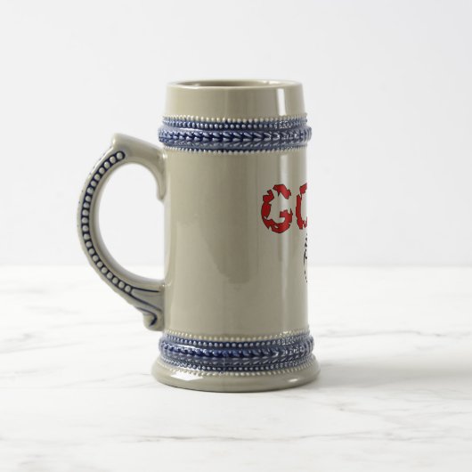 Geisteskranker Tormann Stein Bierglas (Links)