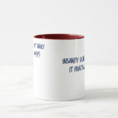 Geisteskrankheits-Läufe in meinen Familien-Tassen Tasse (Zentrum)