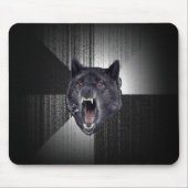 Geisteskrankheits-Wolf-Mausunterlage Mousepad (Vorne)