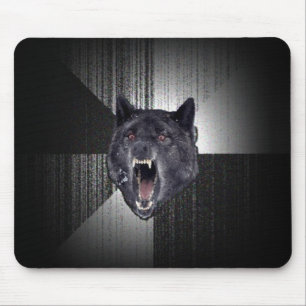 Geisteskrankheits-Wolf-Mausunterlage Mousepad