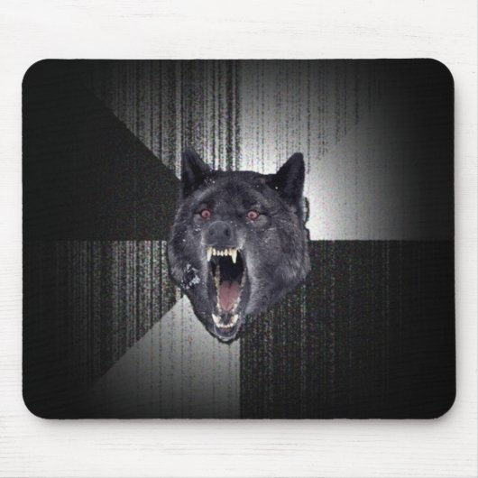 Geisteskrankheits-Wolf-Mausunterlage Mousepad (Vorne)