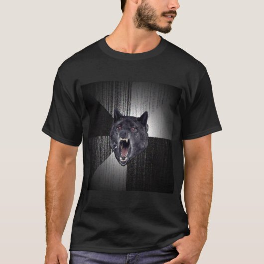 Geisteskrankheits-Wolf-Ratetier Meme T-Shirt (Vorderseite)