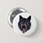 Geisteskrankheitswolf Button (Vorne & Hinten)