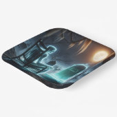 Geistesmann im Friedhof Pappteller (Gewinkelt)