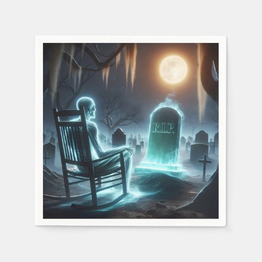 Geistesmann im Friedhof Serviette (Vorderseite)