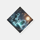 Geistesmann im Friedhof Serviette (Ecke)