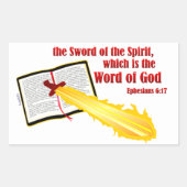 Geistesschwert christliches Geschenk Rechteckiger Aufkleber (Vorderseite)