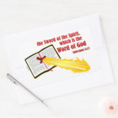 Geistesschwert christliches Geschenk Rechteckiger Aufkleber (Umschlag)