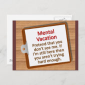 Geistesurlaub Postkarte (Vorne/Hinten)