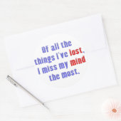 Geistesverlust Runder Aufkleber (Umschlag)