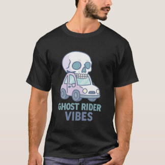 Geistfahrer-Vibes-Totenkopf-Auto T-Shirt
