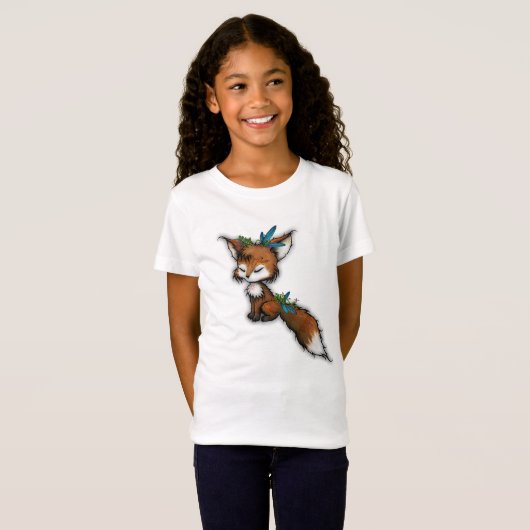 GeistFox - Niedliches Totem-Tier T-Shirt (Vorne ganz)