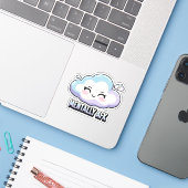Geistig AFK – Gehirn Offline Custom-Cut-Vinyl Aufkleber (Laptop mit iPhone)