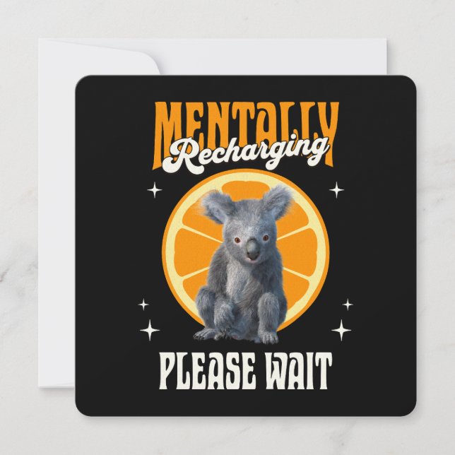 Geistig aufladend, bitte warten Koala Orange (Vorderseite)
