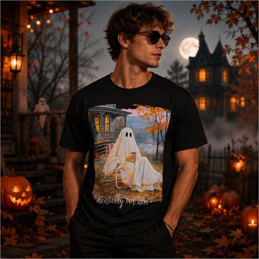 Geistig bin ich hier lustiger Geist Herbst T-Shirt