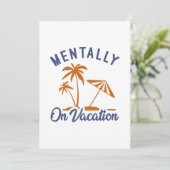 Geistig im Urlaub Dankeskarte (Stehend Vorderseite)
