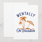 Geistig im Urlaub Dankeskarte (Vorne/Hinten)