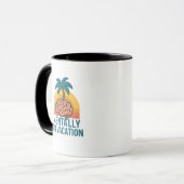 Geistig im Urlaub – Lustiger Zitat-Kaffeebecher Tasse (Vorderseite Links)