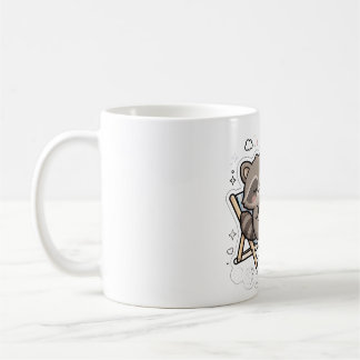 Geistig im Urlaub Tasse - Lustiger Waschbär Kaffee