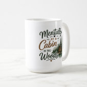 Geistig in einer Hütte im Wald Gemütlicher Kaffeeb Kaffeetasse (VorderseiteRechts)
