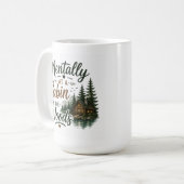Geistig in einer Hütte im Wald Gemütlicher Kaffeeb Kaffeetasse (Vorderseite Links)