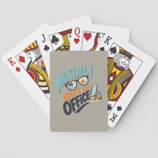 Geistig nicht im Büro Spielkarten (Rückseite)