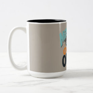 Geistig nicht im Büro Zweifarbige Tasse