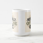 Geistig Offline Retro Introvertierter Kaffeebecher Kaffeetasse (Mittel)