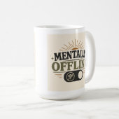 Geistig Offline Retro Introvertierter Kaffeebecher Kaffeetasse (VorderseiteRechts)