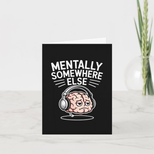 Geistig woanders lustiger Introvertierter Gehirn Karte (Vorderseite)