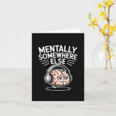 Geistig woanders lustiger Introvertierter Gehirn Karte (Gelbe Blume)