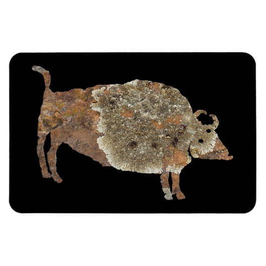 Geistige Büffel-Petroglyphe Magnet (Horizontal)