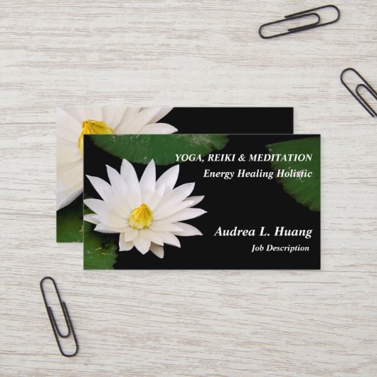 Geistige Expansion/reiner weißer Teich Lotus Visitenkarte (Vorderseite/Rückseite Beispiel)