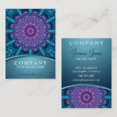 Geistige lila Blume, Meer des Blaus - chubby Visitenkarte (Vorne/Hinten)
