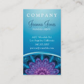 Geistige lila Blume, Meer des Blaus Visitenkarte (Rückseite)