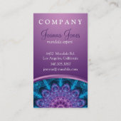 Geistige lila Blume, Meer des Blaus Visitenkarte (Rückseite)