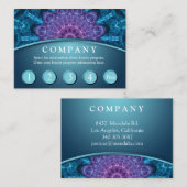 Geistige lila Blumen-Kunden-Loyalitäts-Karte Treuekarte (Vorne/Hinten)