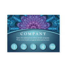 Geistige lila Blumen-Kunden-Loyalitäts-Karte