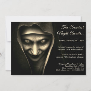 Geistige Nonne Halloween-Kostümparty-Einladung Einladung