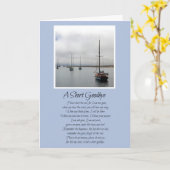 Geistige Segelboote im Hafen-KüstenBeileid Karte (Gelbe Blume)