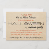 Geistige Typografie Halloween Einladung (Vorderseite)