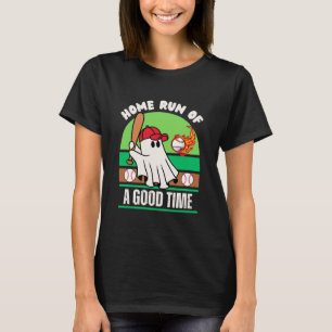 Geistiger Baseballspieler Halloween T-Shirt